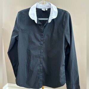 Twik twik from Simon's Cotton Blend Contrast Collar Button Down Shirt Me…
